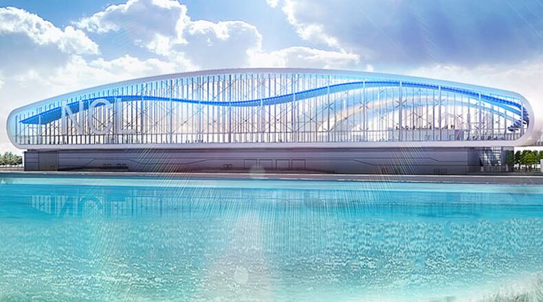 Rendering of Norwegian Cruise Line Holdings’ new terminal at PortMiami.(Bermello Ajamil and Partners/TNS)