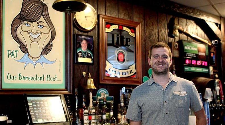 A photo of Colin Pohlman, shortly after he bought Flanagan’s Pub in the fall of 2015. Recent property records show that an limited liability corporation tied to Nicholas Keyes Jr., of Dayton’s Key Ads, recently bought the property. Allegra Czerwinski / STAFF