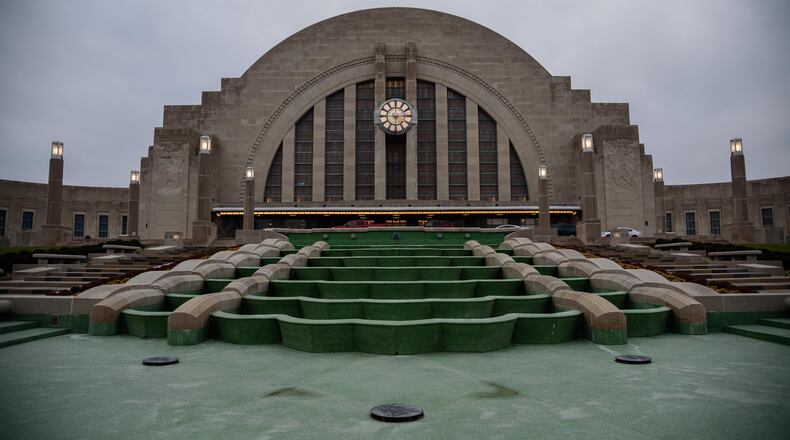 Cincinnati's historic Union Terminal reopened Saturday, Nov. 17 after a $224 million restoration. The Art Deco style terminal now houses museums, exhibits, a movie theater and a Cincinnati history library and archives. TOM GILLIAM / CONTRIBUTING PHOTOGRAPHER
