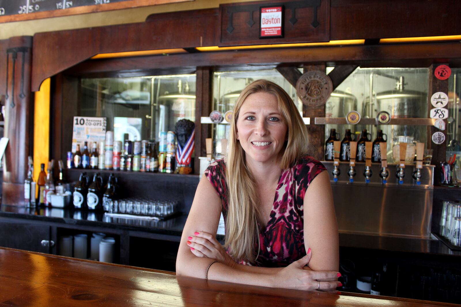 Fifth Street Brewpub has raised $50,000 for local charities since it launched its giveback Monday program in 2013.  Tanya Brock is the pub's general manager.