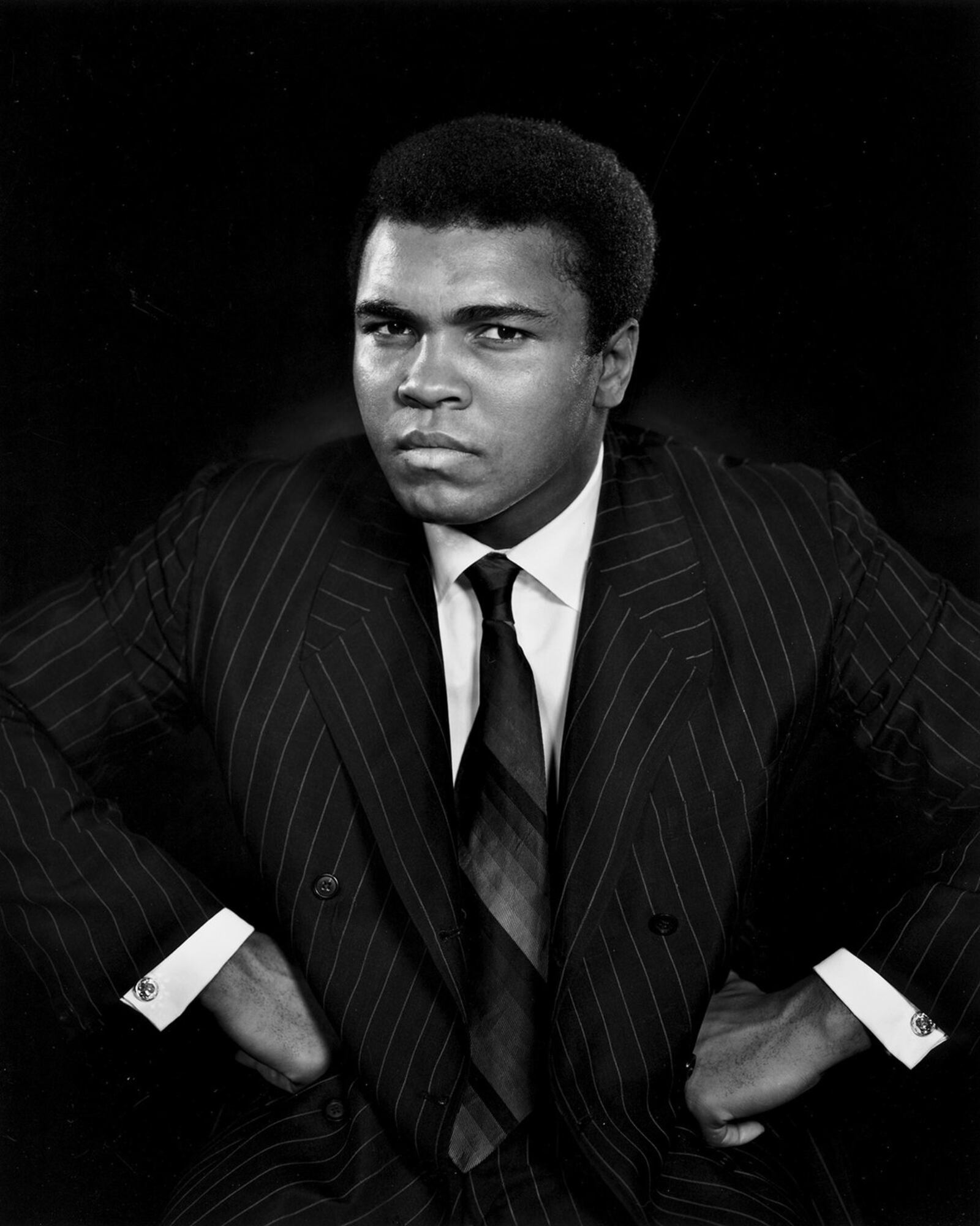 A summer exhibit, organized by the Smithsonian’s National Portrait Gallery in Washington, D.C., features portraits of famous people by Yousuf Karsh. This is his portrait of Muhammad Ali. (SOURCE: MUHAMMAD ALI, 1970, Gelatin silver print. National Portrait Gallery, Smithsonian Institution; gift of Estrellita Karsh in memory of Yousuf Karsh)