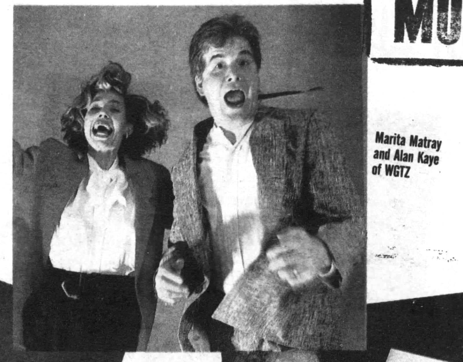 Marita Matray and Alan Kaye of WGTZ in 1990. DAYTON DAILY NEWS ARCHIVES