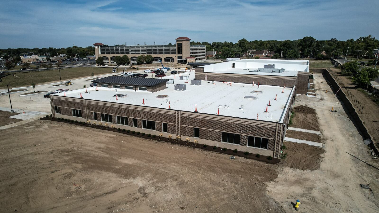 The new Premier Health YMCA being built at the site of the former Good Samaritan Hospital on Philadelphia Drive in Dayton. JIM NOELKER/STAFF