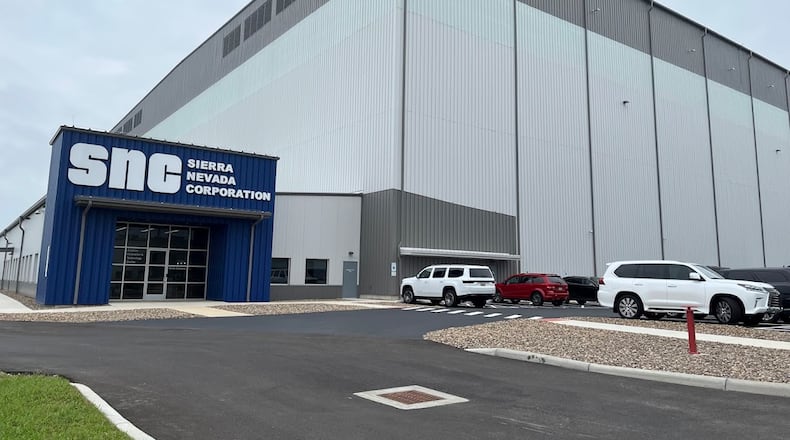 Sierra Nevada Corp.'s first Dayton hangar for aircraft modification work. THOMAS GNAU/STAFF