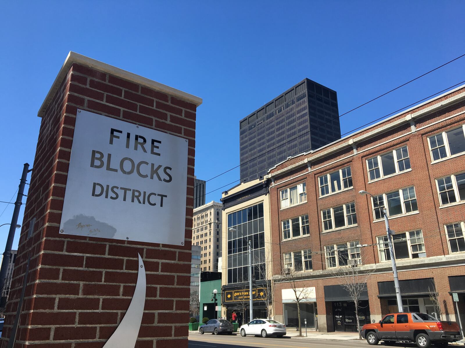 The Fire Blocks District, centered around the 100 block of East Third Street. CORNELIUS FROLIK / STAFF