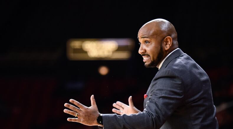 Miami University basketball coach Jack Owens had plenty to cheer about Saturday as his team’s big win over Fort Wayne drew to a close. FILE