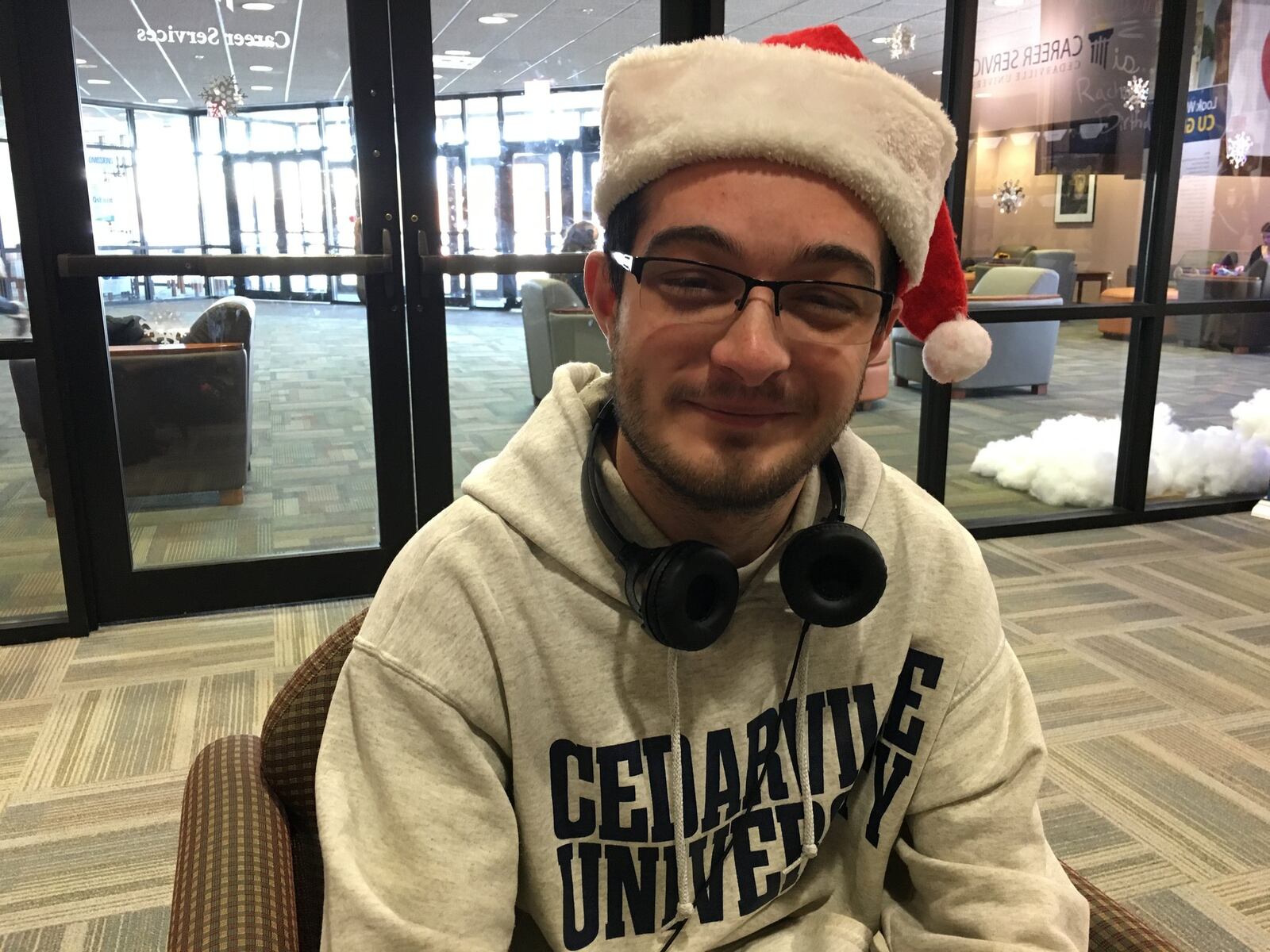 Cedarville junior Ben Larsen worries that Trump could start a trade war with other countries.