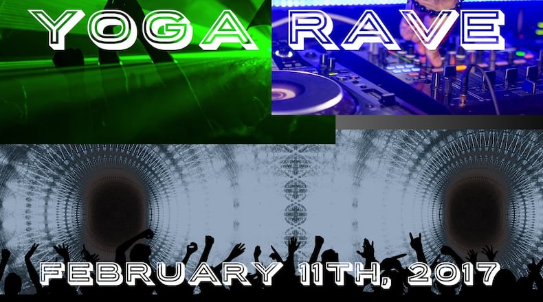 The Dayton Dance Centre in Miamisburg will host Yoga Rave on Feb. 11. CONTRIBUTED