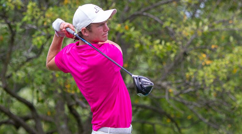 Mikkel Mathiesen, who will be a junior at Wright State, shot 66 Saturday at Country Club of the North and holds a one-shot heading into Sunday's final round of the Metro. CONTRIBUTED/Jeff Gilbert