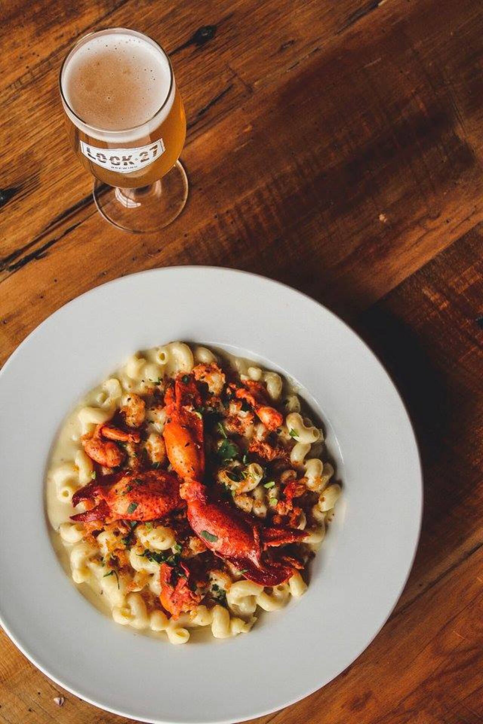 Lock 27's Lobster Truffle Mac and Cheese special in March. Lobster claw meat served over creamy mac and cheese, then drizzled with white truffle oil. Source: Facebook