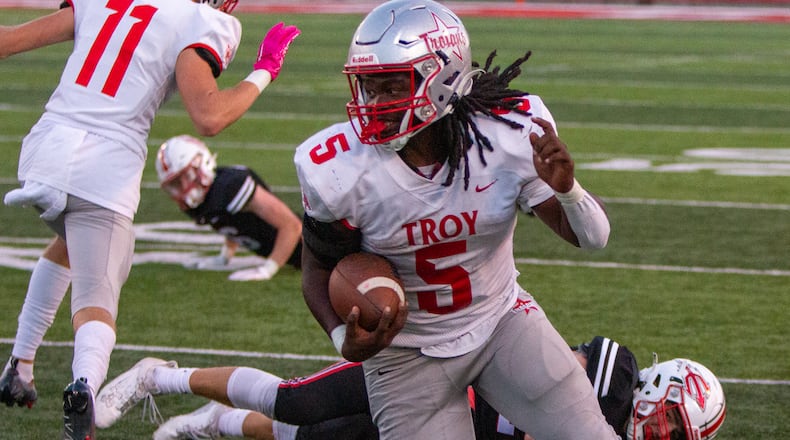 Troy's Jahari Ward during a game earlier this season. Jeff Gilbert/CONTRIBUTED