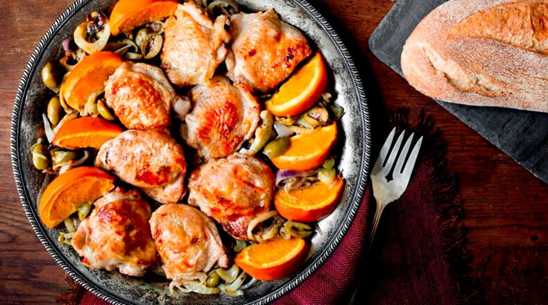 Broiled chicken thighs with oranges, fennel and green olives, in New York, Oct. 18, 2015. It's time for home cooks to rediscover a too-often overlooked option for cooking, the humble broiler.