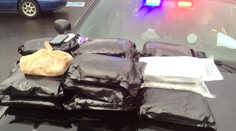 Drugs seized by the Miami Valley Bulk Smuggling Task Force. SUBMITTED / MONTGOMERY COUNTY SHERIFF'S OFFICE