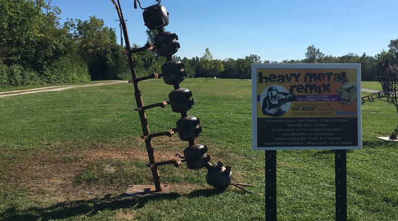 This metal sculpture was the most recent art piece added to the Vandalia Art Park. CONTRIBUTED