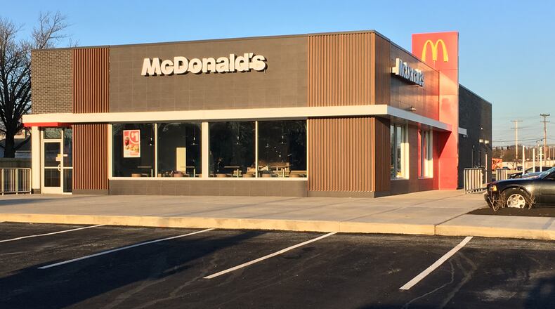The McDonald’s restaurant on North Verity Parkway is open after a total demolition of the former building and the construction of a new restaurant. ED RICHTER/STAFF