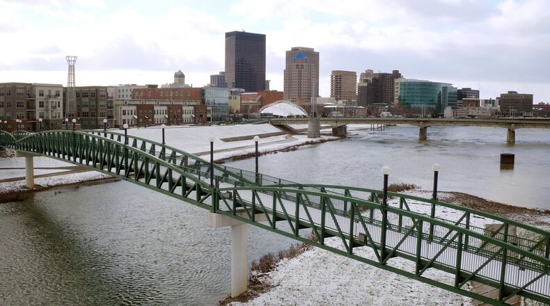 Five Rivers MetroParks has shut down a pedestrian bridge connecting RiverScape and Deeds Point MetroParks after discovering corrosion that could put it at risk of instability or collapse. The bridge is 15 years old and should have a lifespan of at least double that, MetroParks officials said. TY GREENLEES / STAFF