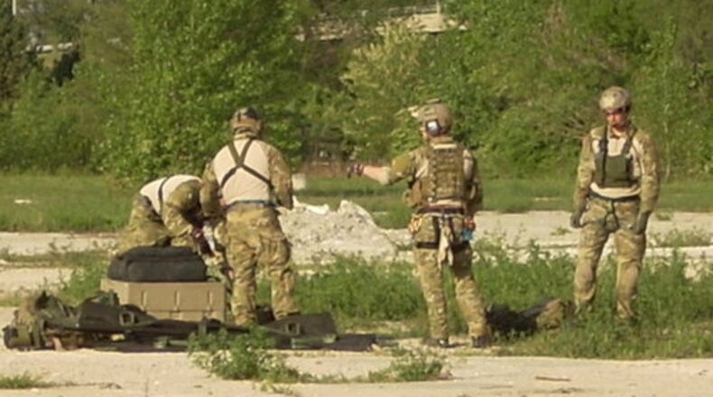 Wright Patterson Air Force Base and other personnel trained in 2010 at the "Calamityville" station in Fairborn. File photo