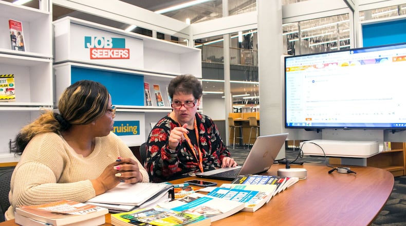 Ann Riegle Crichton, Business Services Librarian at Dayton Metro Library, helps patrons with career development and with growing their small business. CONTRIBUTED