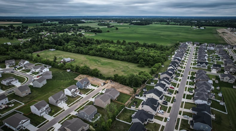This property, in the background near the Carriage Trails development, was petitioned to be annexed from Bethel Twp. to Huber Heights in 2022-23, but the move did not go through. JIM NOELKER/STAFF