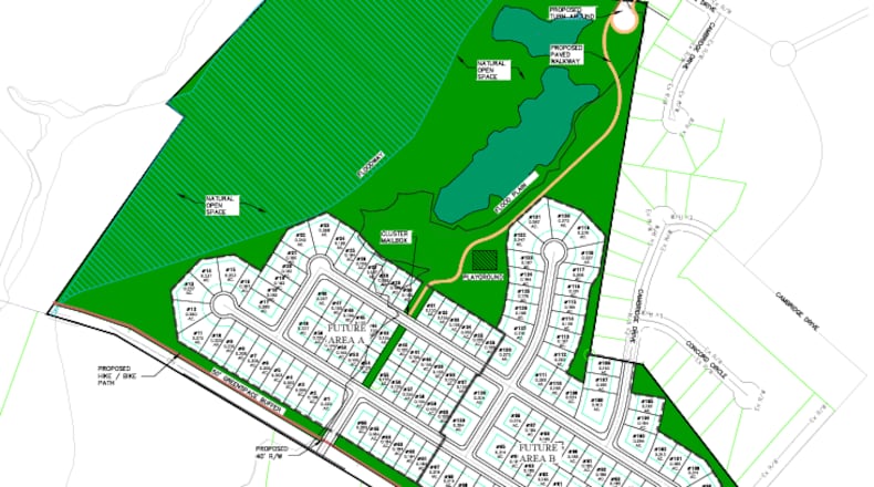 Springboro Planning Commission is reviewing the plans for the new 130-home Bailey Farms subdivision which is being developed by M/I Homes of Cincinnati. CONTRIBUTED/CITY OF SPRINGBORO