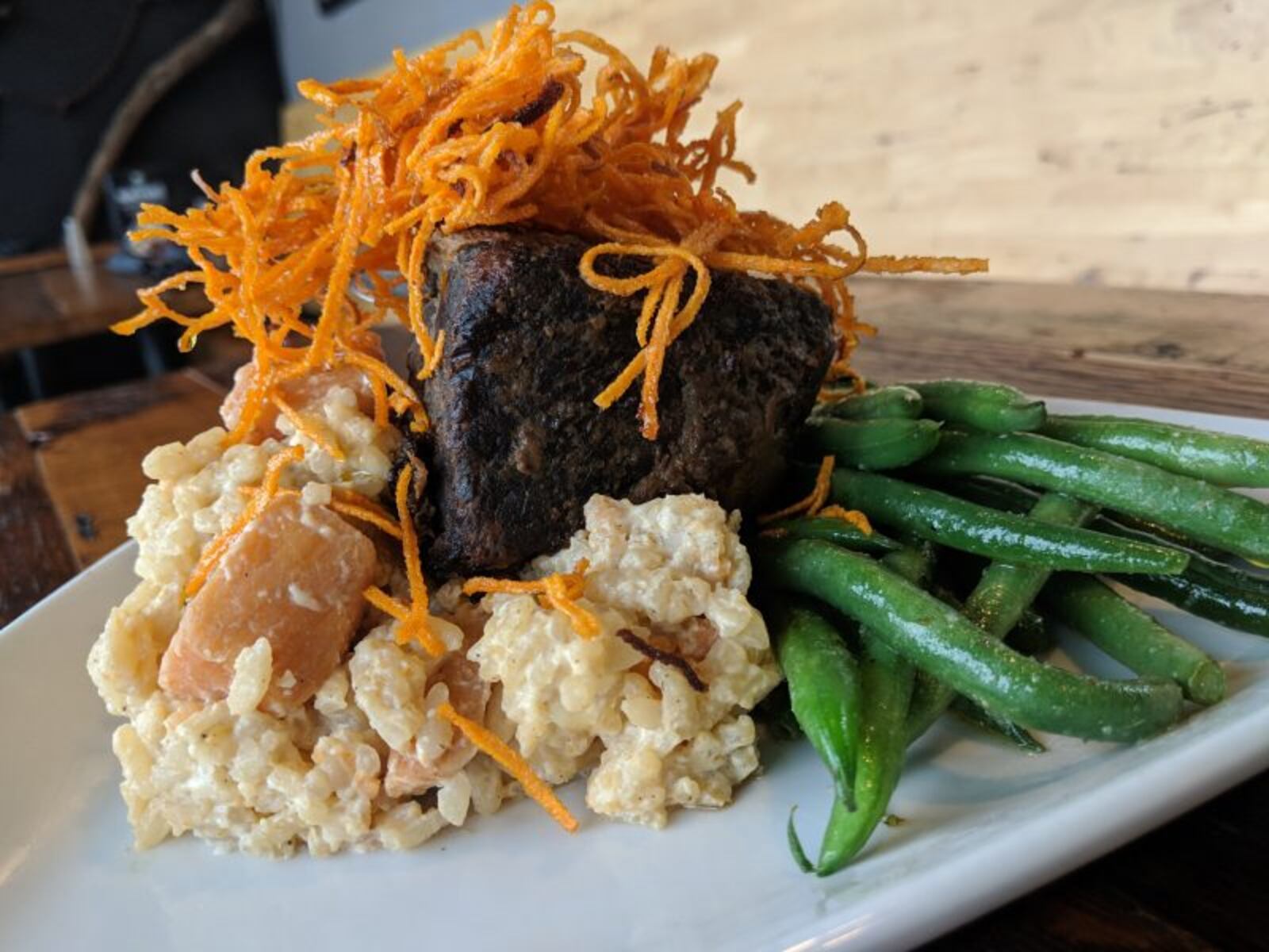 Basil's on Market's famous short rib served on risotto. (Source: Basil's)