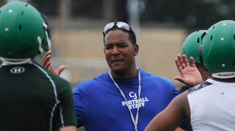 Chaminade Julienne High School started its preseason football camp under the direction of head coach Marcus Colvin on Monday, Aug. 1, 2016. MARC PENDLETON / STAFF