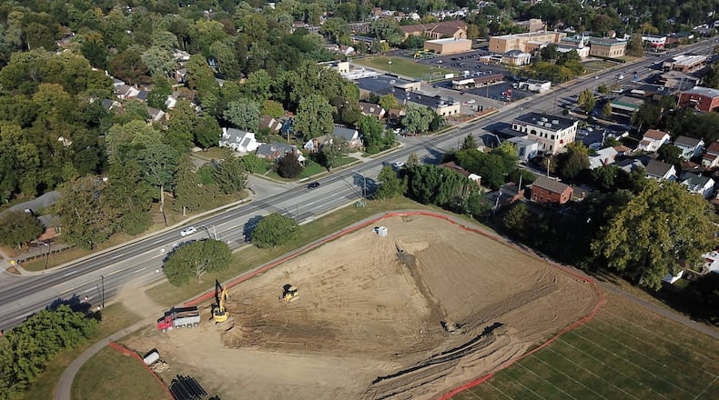 Construction projects for Kettering High School’s new building and retention pond are underway.