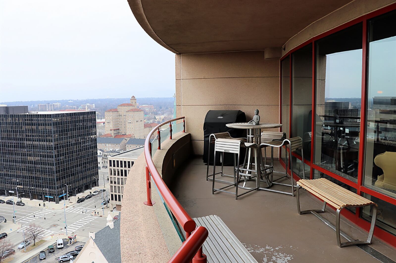 The concrete patio has plenty of space for outdoor furniture and tucked along one wall is a gas grill. CONTRIBUTED PHOTO BY KATHY TYLER
