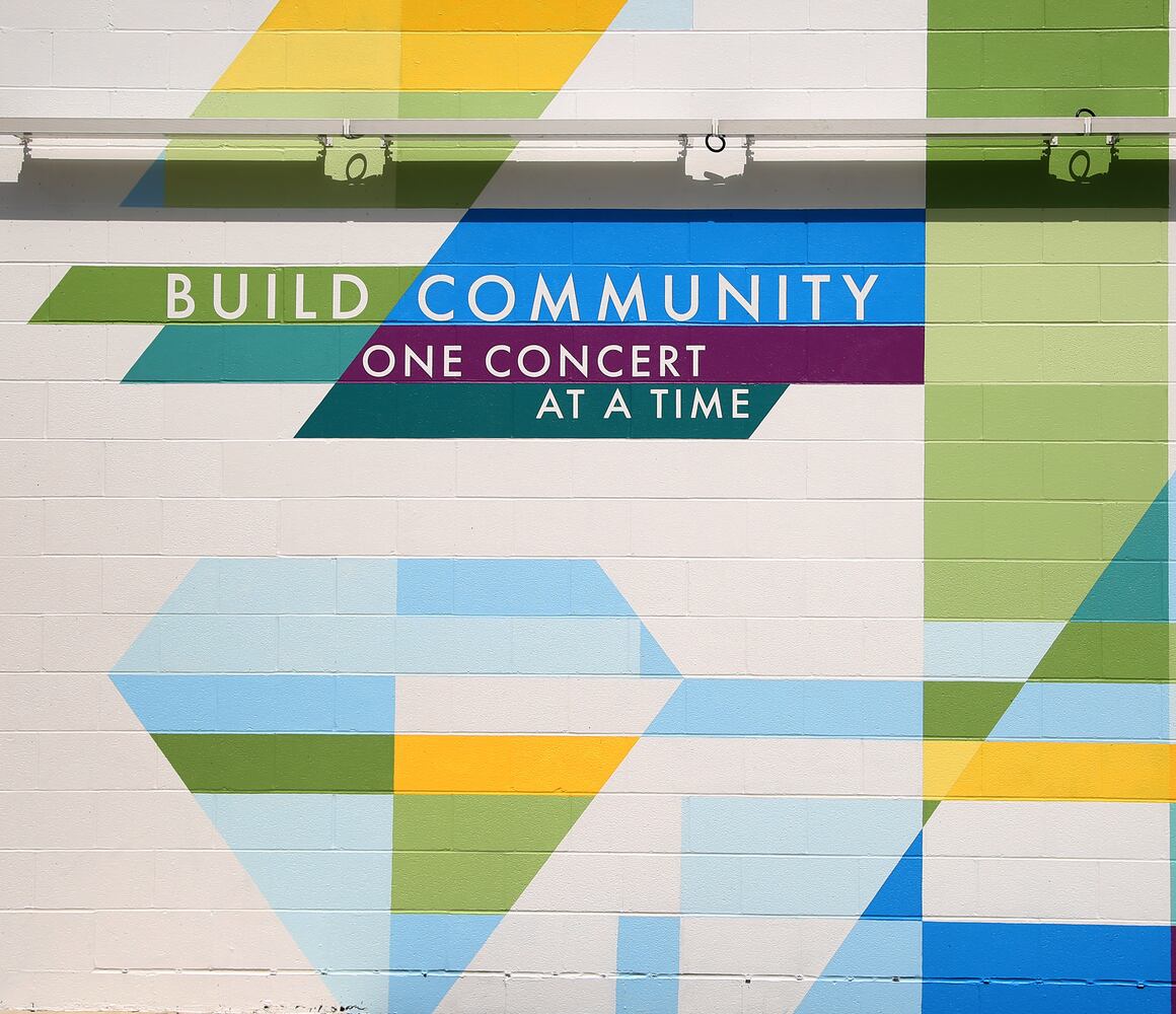 PHOTOS: The completed Levitt Pavilion mural is a combination of shape, color and poetry