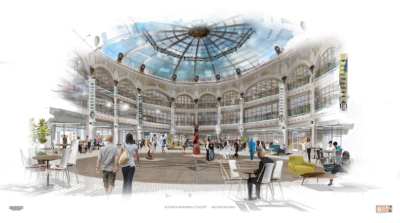 The group redeveloping the Dayton Arcade has acquired eight of the complex’s nine properties, displaying confidence that its ambitious rehab plan will move forward.
