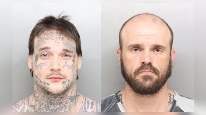 Dustin A. Hatfield Sr, left, and William J. Denny. Photo courtesy Hamilton County Jail