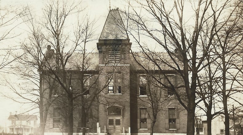 Exterior of Fairborn Old Fire Station #1 when the building was known as Bath Consolidated Schools, undated. Courtesy of the Fairborn Area Historical Society.