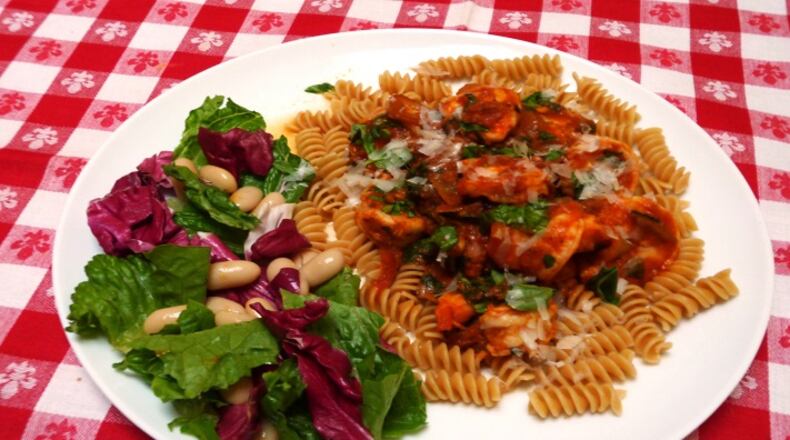 Basil Shrimp Pasta. (Linda Gassenheimer/TNS)