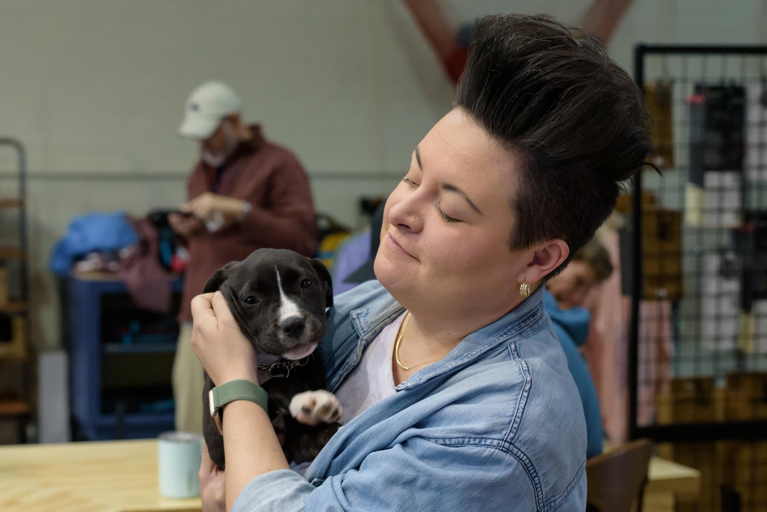 PHOTOS: Puppy Yoga with Adopt a Pit at Base Camp Outdoors Co. in downtown Dayton