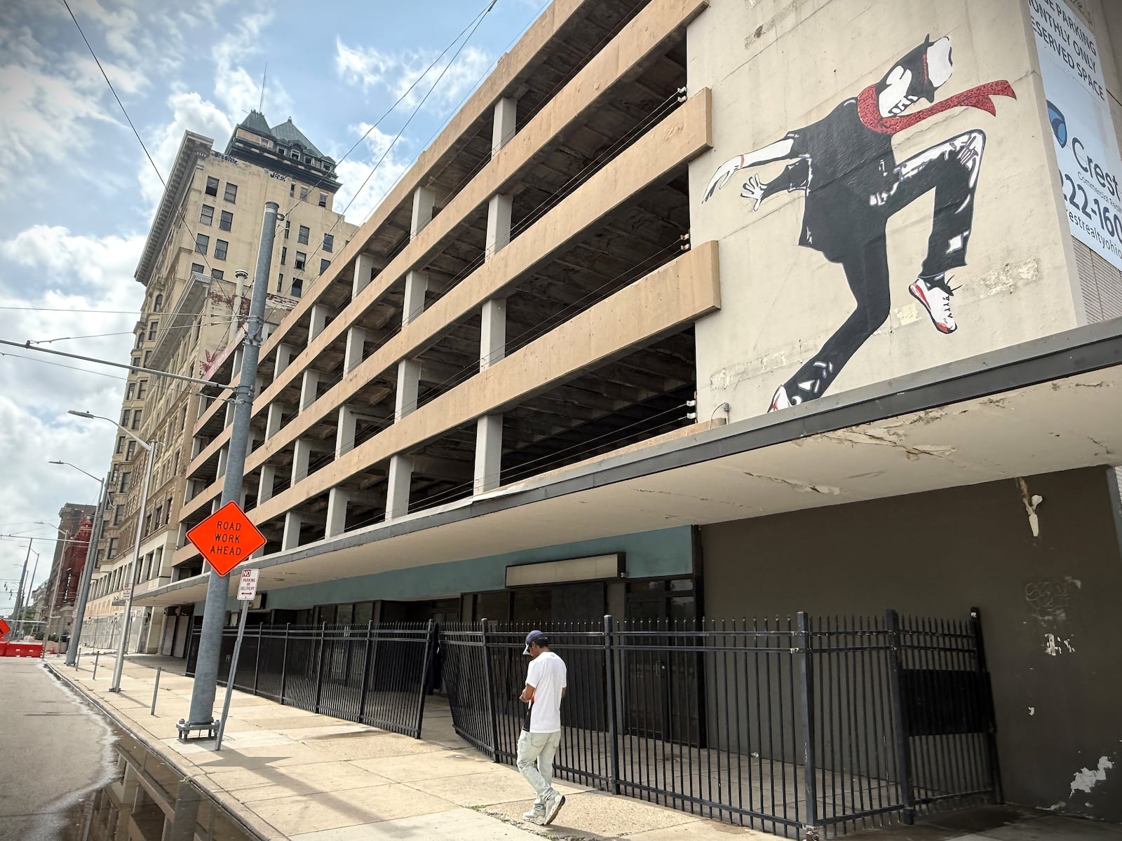The Air City parking garage at South Jefferson and East Fourth streets, near the downtown bus hub and the Levitt Pavilion Dayton. CORNELIUS FROLIK / STAFF