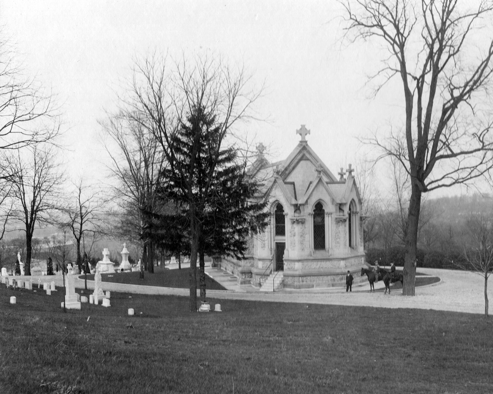 St. Henry’s Memorial Chapel at Calvary Cemetery was dedicated in 1903. The chapel was built to honor the unclaimed dead at St. Henry's Cemetery in Dayton that were reinterred at Calvary Cemetery. FILE PHOTO