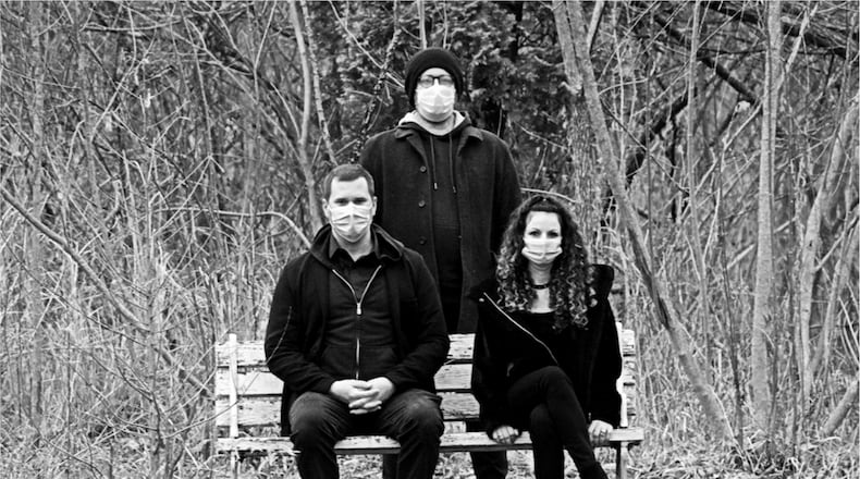 TV Queens, (clockwise from bottom left) Nathan Peters, Darryl Robbins and Maria Dixon, release the beguiling new album, “Bad Fiction” (Overthought Musik/Magnaphone Records), on Feb. 19.