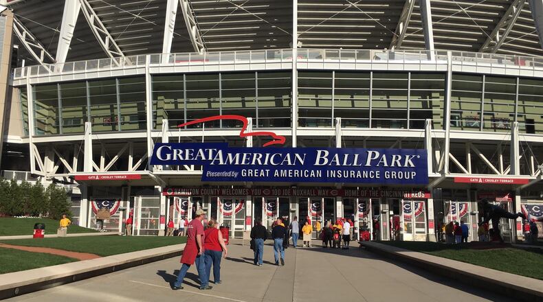 The scene at Great American Ball Park in April 2018.