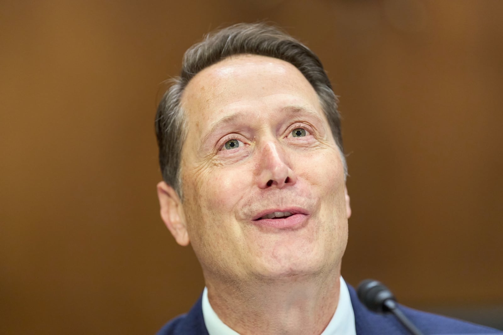 Mitch Glazier, CEO of the Recording Industry Association of America, attends a Senate Judiciary Subcommittee on Privacy, Technology, and the Law hearing about AI deepfakes, Wednesday, May 21, 2025, in Washington. (AP Photo/Jacquelyn Martin)