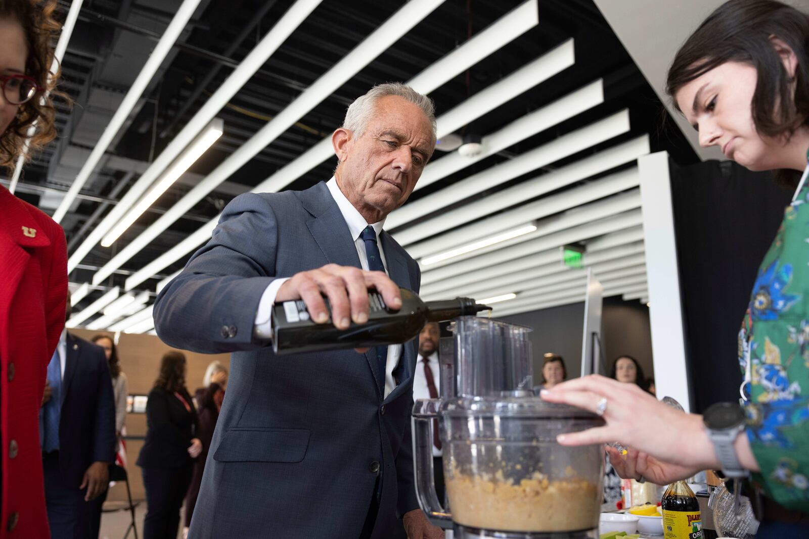 Health Secretary Robert F. Kennedy Jr. to appear in Salt Lake City with the EPA administrator and state lawmakers to talk about Utah's new fluoride ban and food additives legislation, Monday, April 7, 2025, in Salt Lake City, Utah. (AP Photo/Melissa Majchrzak)