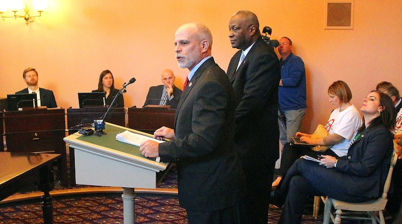 State Representative Kyle Koehler testifies before the House Government Accountability and Oversight Committee about the Payday Lending Reform bill. JEFF GUERINI/STAFF. JEFF GUERINI/STAFF