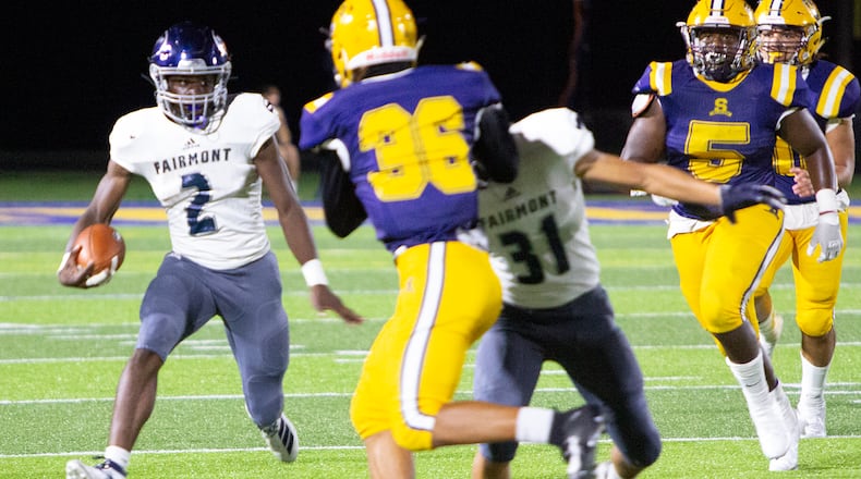Fairmont's Kene Anosike against Springfield earlier this season. Jeff Gilbert/CONTRIBUTED