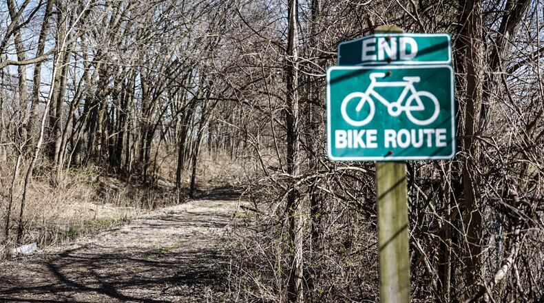 Five Rivers MetroParks is collaborating with Rails-to-Trails Conservancy to complete a 5-mile gap in the Wolf Creek Trail to complete Montgomery County’s portion of a cross-country, multi-use path known as the Great American Rail Trail. A section of the trail is currently "planned" to run from the Wesleyan Nature Center on Riverside Avenue to Wolf Creek Recreation Trail in Trotwood. JIM NOELKER/STAFF
