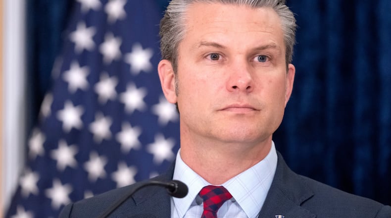 Tucked into the National Defense Authorization Act for 2026 is a provision that requires Defense Secretary Pete Hegseth to put together a report that details how to ensure access to a wide range of critical munitions in different parts of the world. (AP Photo/Mark Schiefelbein)