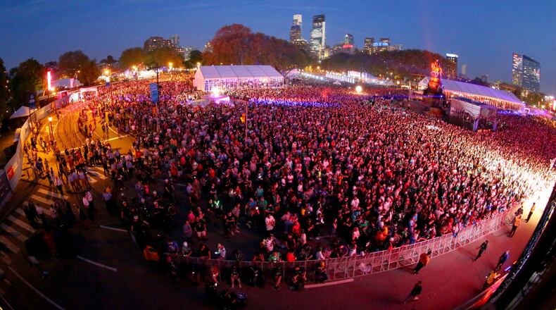 PHILADELPHIA, PA - APRIL 27: Fans cheer from the viewing party during the first round of the 2017 NFL Draft at the Philadelphia Museum of Art on April 27, 2017 in Philadelphia, Pennsylvania. (Photo by Mitchell Leff/Getty Images)