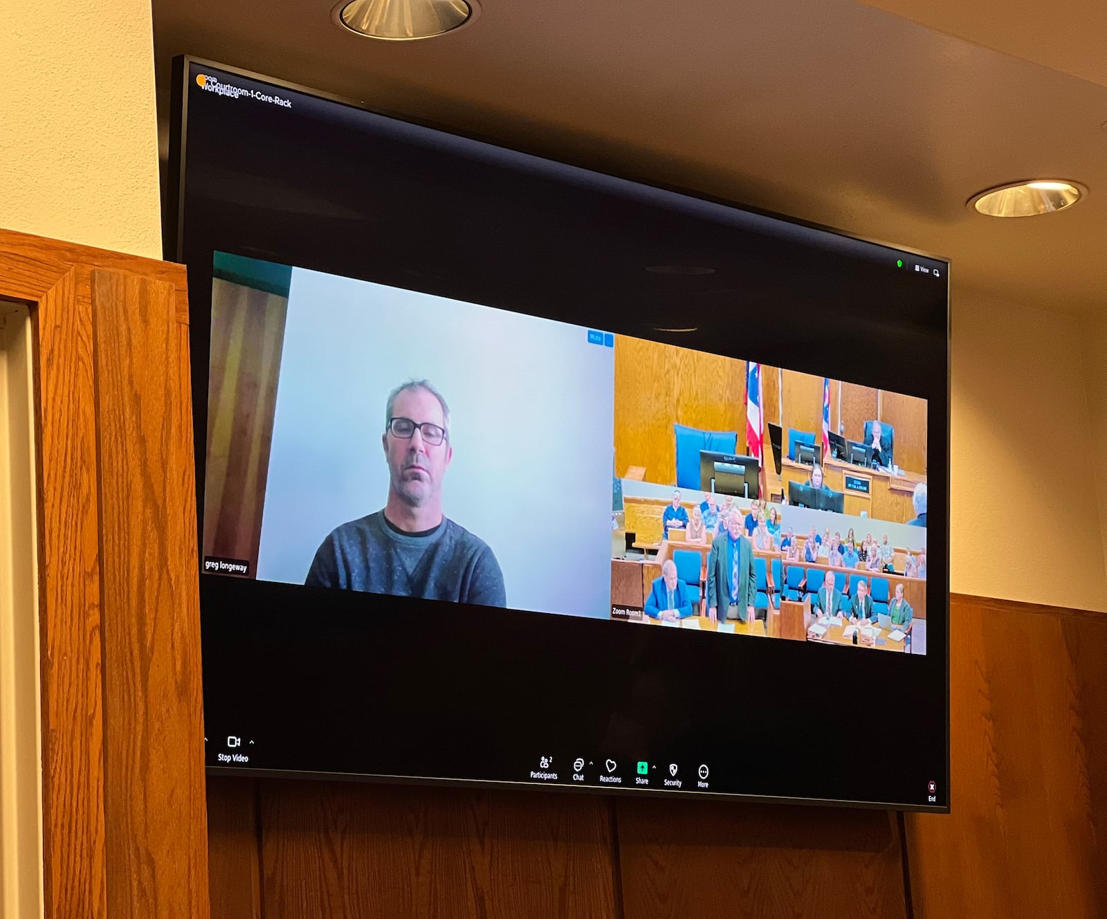 Stephen Marlow appeared virtually in court Tuesday.