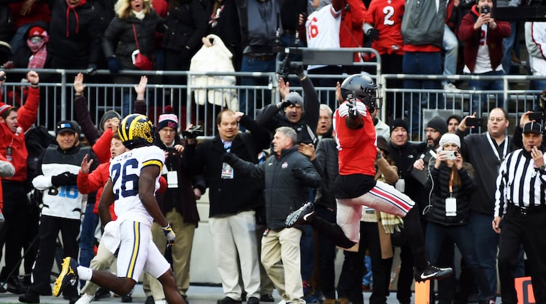 Curtis Samuel runs for the game-winning touchdown in Ohio State’s overtime win over Michigan in 2016. Nick Falzarano/Contributed