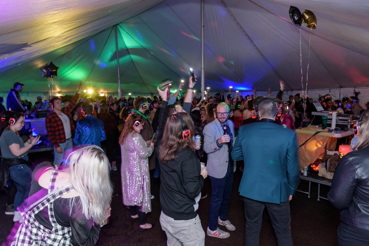 PHOTOS: Did we spot you at Dayton's New Year's Eve Ball Drop and Silent Disco at Yellow Cab Tavern?