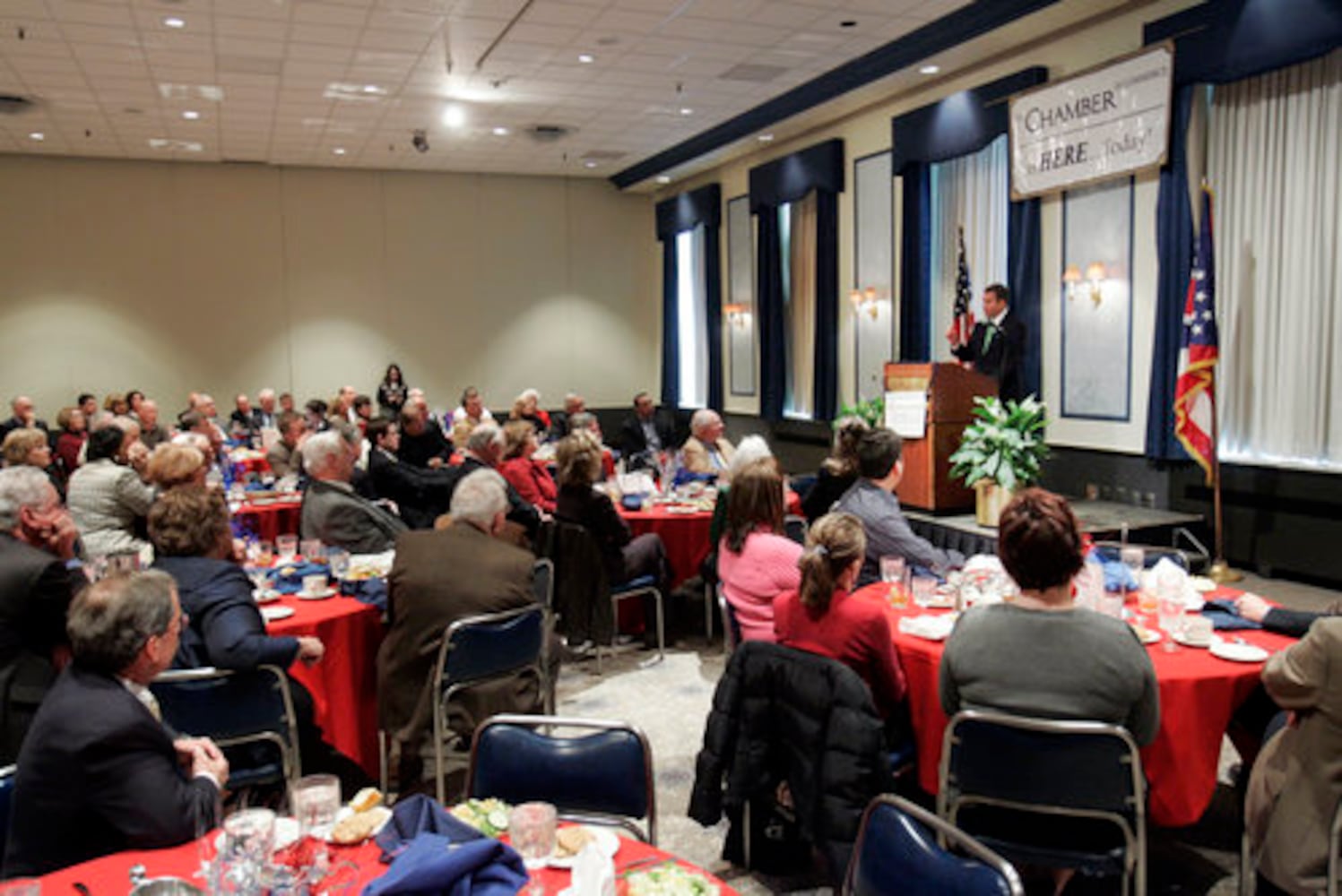 Boehner speaks at chamber meeting