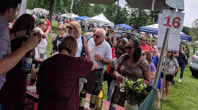 Attendees can sample the products of several Ohio wineries at Vintage Wine South at the Clark County Fairgrounds on Saturday, May 22. Contributed photo by the Ohio Wine Producers Association